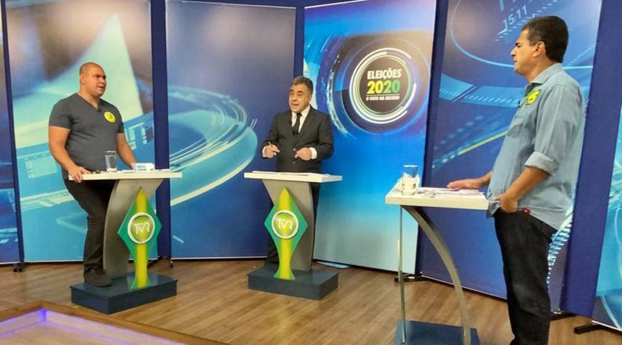 Imagem: Debate dos candidatos a prefeito de Cuiaba Emanuel diz que Abílio é o "pai da mentira", que rebate: "Veio para matar, roubar e destruir"