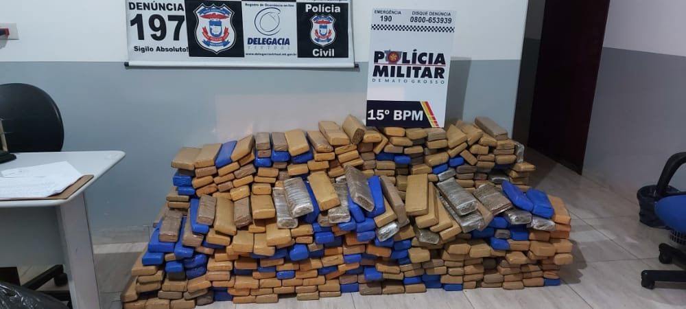 Imagem: droga 1 Ação conjunta apreende 500kg de maconha em Alto Araguaia