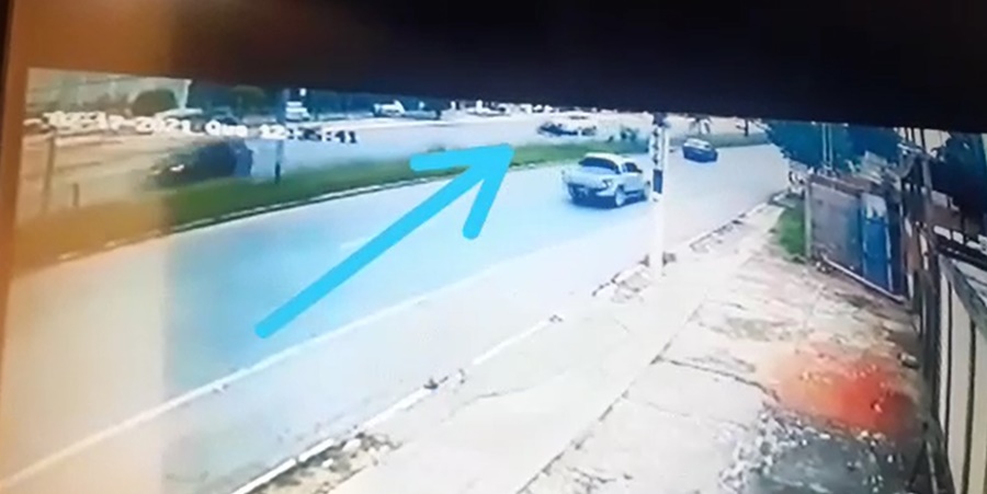 Imagem: imagem do acidente okokok Vídeo mostra acidente que deixou motociclista com fratura exposta