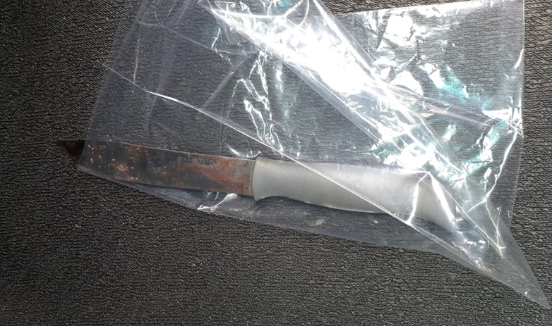 Imagem: faca usada Suspeito que desferiu 10 facadas contra a ex-mulher é preso