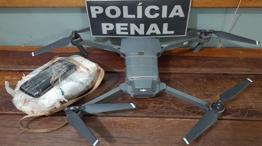 Imagem: Drone de droga Policiais Penais apreendem mais um drone ‘carregado’ de maconha