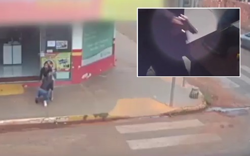 Imagem: Muvuca arma Imagens mostram jornalista atirando contra ex-namorada