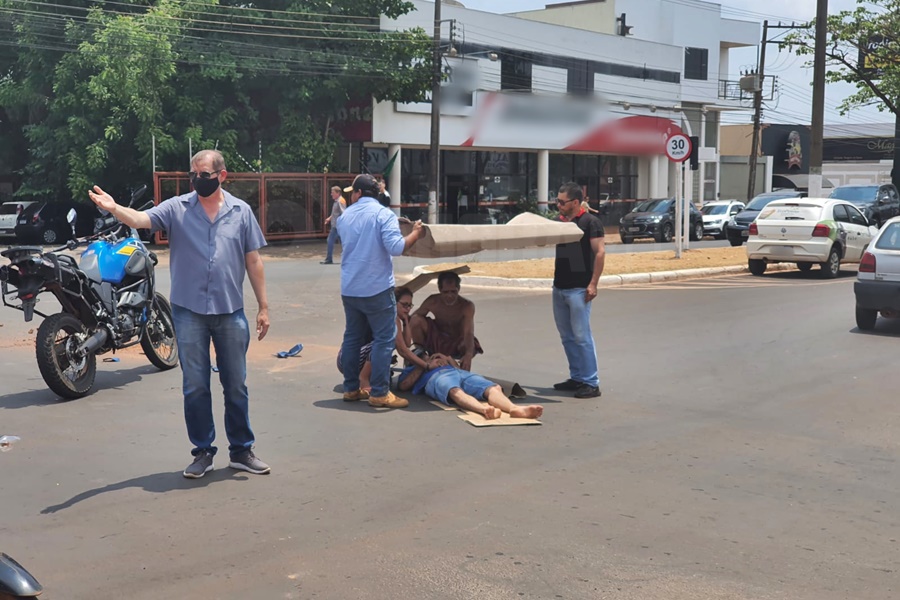Imagem: vitima Tangara Caminhonete atravessa cruzamento e acerta motociclista na avenida Brasil