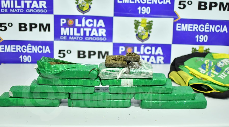 Imagem: Droga apreendida PM tira droga de circulação e prende quatro indivíduos no bairro Mathias Neves