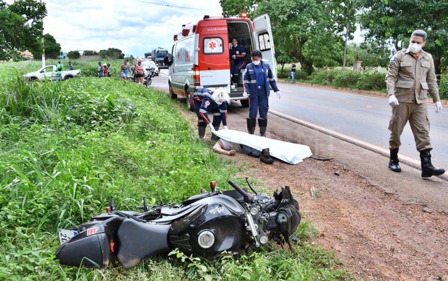 Imagem: obito morte Motociclista morre e outro fica gravemente ferido em batida no Anel Viário