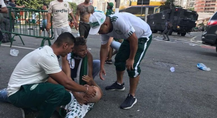 Imagem: Palmeirense morto Em briga generalizada, torcedor do Palmeiras é baleado e morto