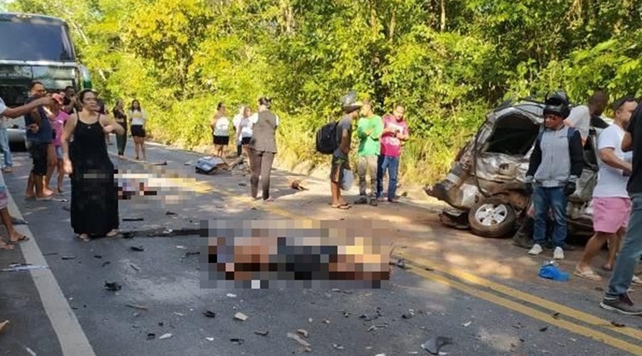 Imagem: acidente Chapada Adolescente de 14 anos e mais três pessoas morrem em grave acidente na estrada da Chapada