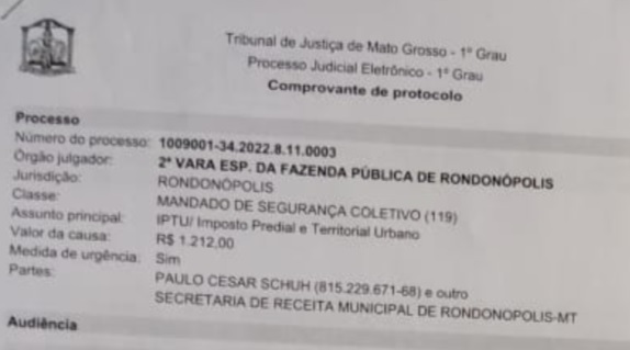 Imagem: mandadocapa Populares entram na Justiça contra reajuste do IPTU em Rondonópolis