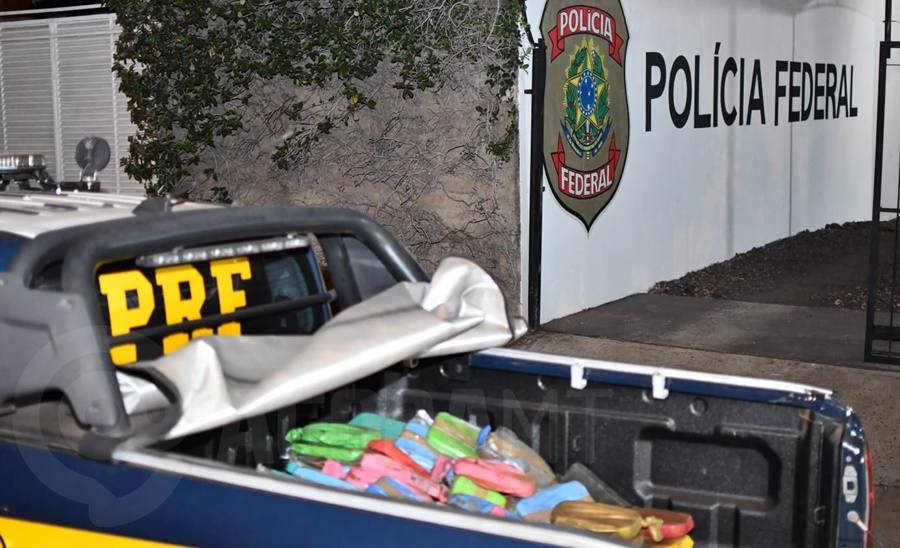Imagem: O entorpecente foi encaminhado para o posto da Policia Federal PRF tira de circulação cerca de 200 Kg de pasta base de cocaína