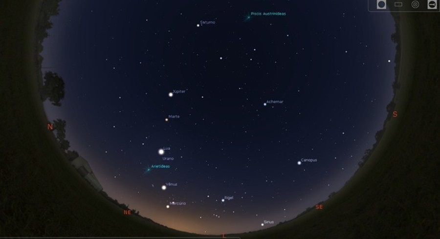 Imagem: alinhamento Alinhamento de Saturno, Júpiter, Marte, Vênus e Mercúrio poderá ser visto a olho nu