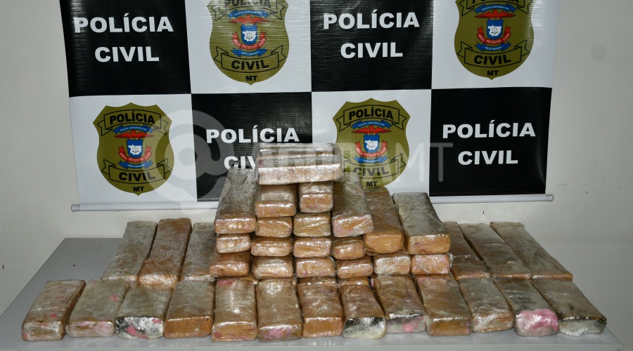 Imagem: Droga apreendida pela Policia Civil Polícia Civil prende motorista de App que transportava grande quantidade de droga