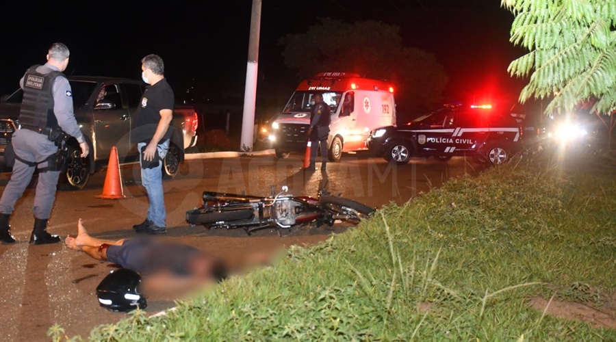 Imagem: 6abe7bda c2ae 4e63 a244 dc866aa5ba5b Batida entre motos deixa condutor ferido na avenida Júlio Campos