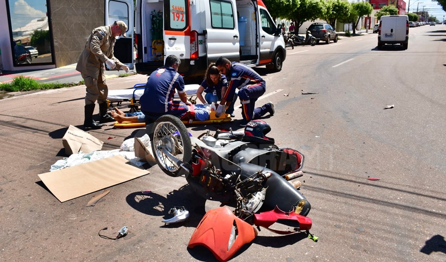 Imagem: vitima acidente Motociclista de 51 anos sofre traumatismo craniano após acidente com carro